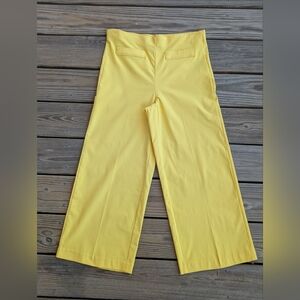 Jules & Leopold Sunny Yellow Wide-Leg Crop Pants